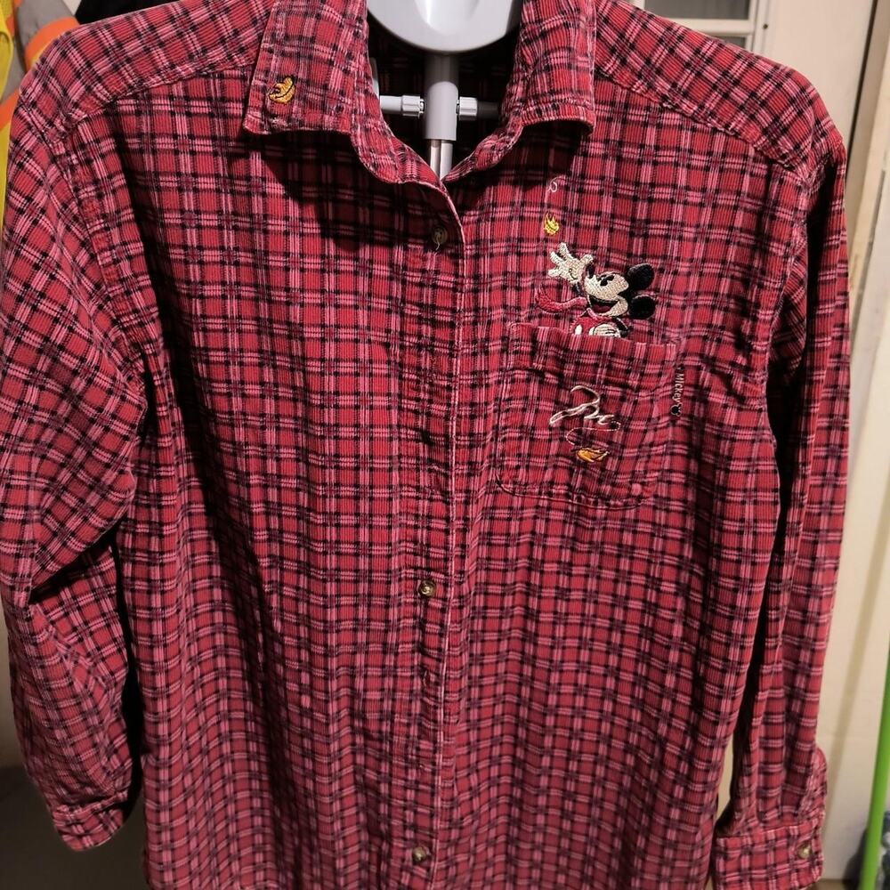 Vintage Disney Womens Small Flannel Soft Warm Autumn Fall Shirt